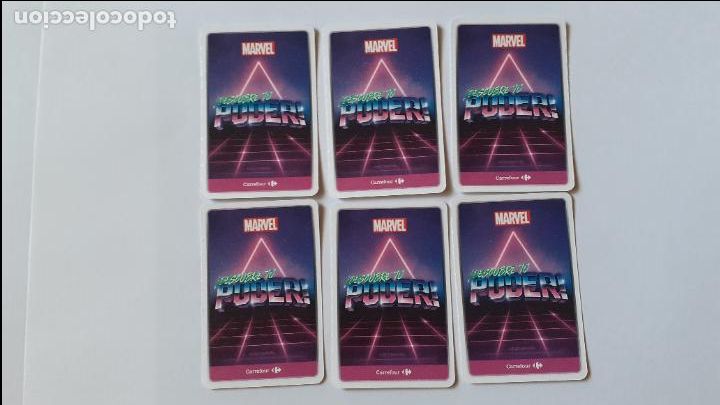 Coleccionismo cromos antiguos: LOTE 6 CROMOS. MARVEL. CARREFOUR. DESCUBRE TU PODER. BLACK PANTHER. - Foto 2