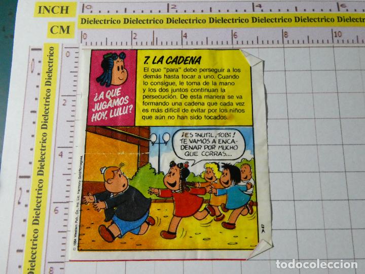 Coleccionismo Cromos antiguos: CROMO CROMITO DE CHUCHER&Iacute;AS CHICLES, &iquest;A QUE JUGAMOS HOY LULU? 1984 N&ordm; 7 LA CADENA