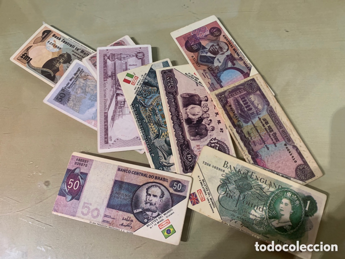 Colecionismo Cromos antigos: Billetes mundo