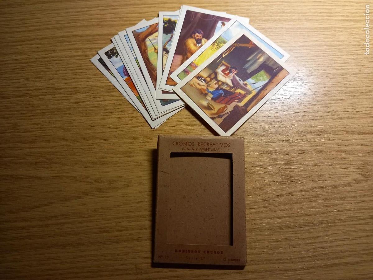 Collectable Antique Stickers: Cromos recreativos Robinson Crusoe