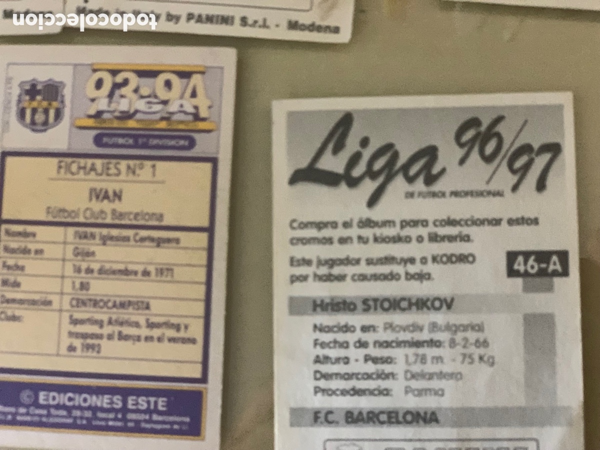 Coleccionismo cromos antiguos: Cromos Rivaldo, Stoichkov - Foto 4