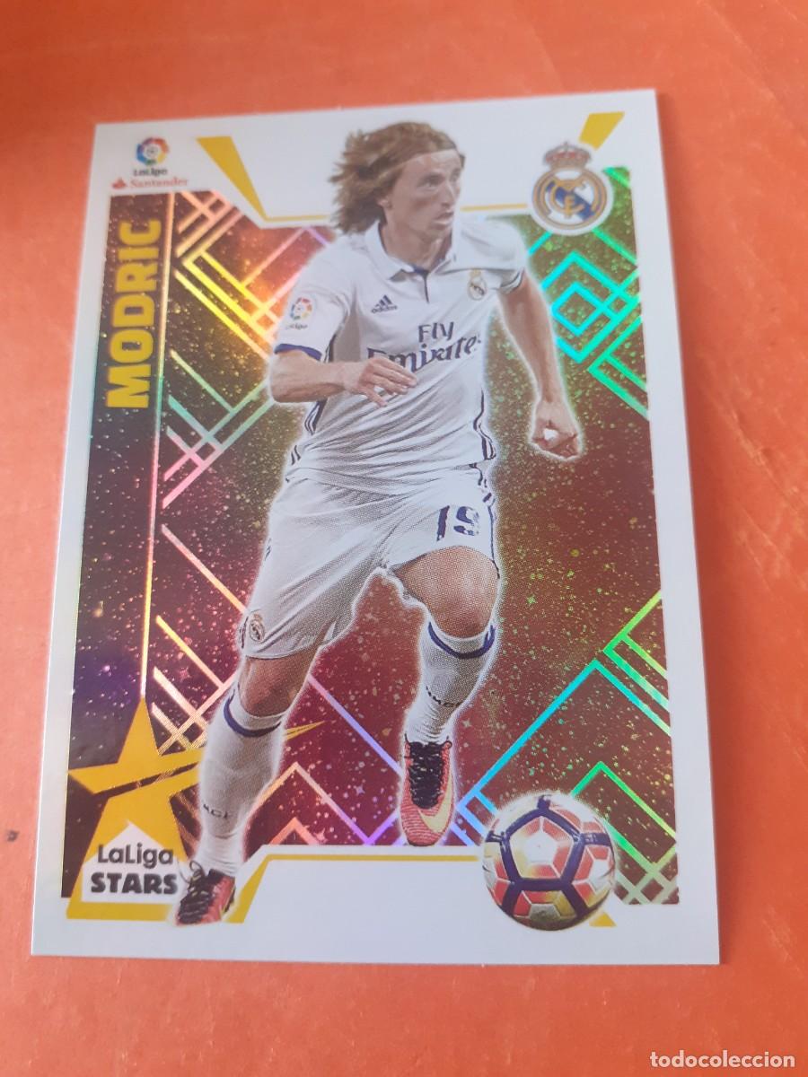 Coleccionismo Cromos antiguos: Cromo n.16 Liga star MODRIC BRILLANTE - sin pegar 17-18 liga este