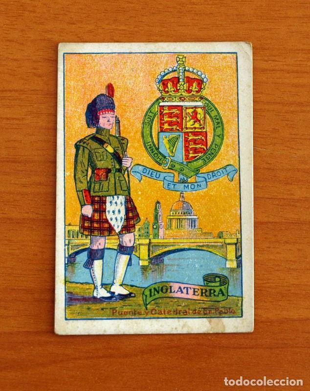 Coleccionismo cromos antiguos: Escudos, Uniformes y Edificios Nacionales - N&ordm; 26 Inglaterra - Chocolates Torras - Foto 1