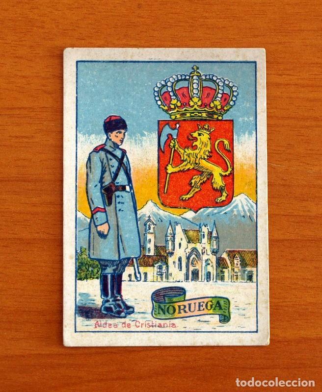 Coleccionismo cromos antiguos: Escudos, Uniformes y Edificios Nacionales - N&ordm; 32 Noruega - Chocolates Torras - Foto 1