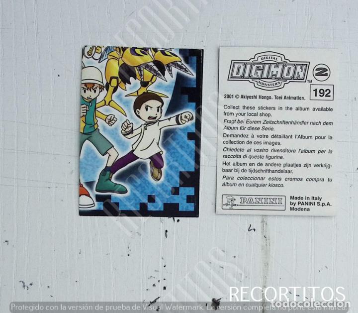 Coleccionismo cromos antiguos: DIGIMON 2 PANINI CROMO N 192 - Foto 1