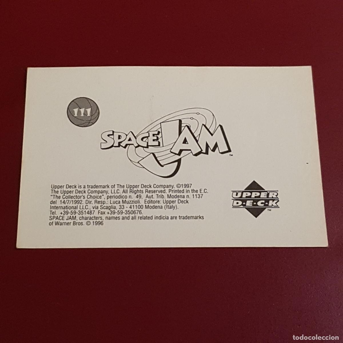 Coleccionismo cromos antiguos: UPPER DECK - SPACE JAM - 111 - NUNCA PEGADO - Foto 2