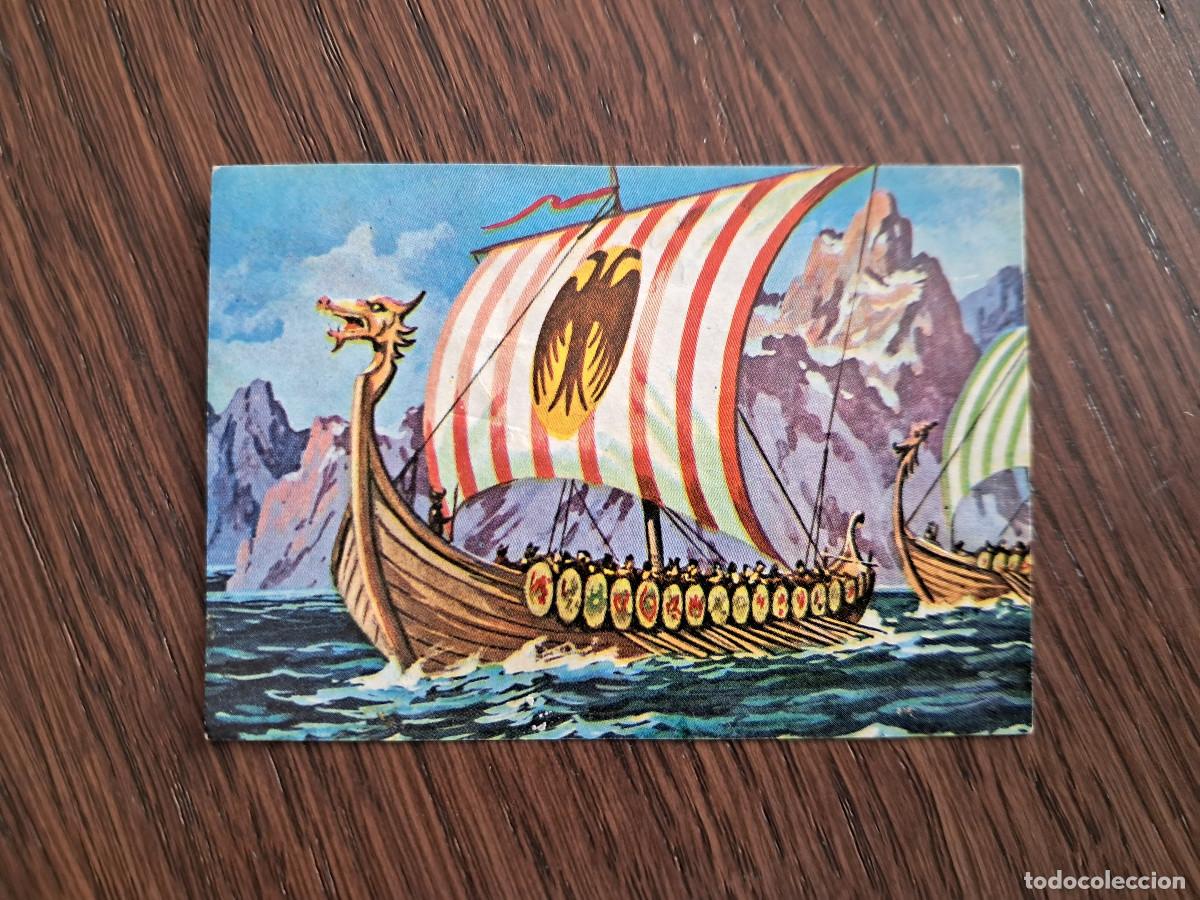 Coleccionismo cromos antiguos: cromo de Bimbo, nuestro mundo 2, a&ntilde;o 1969, n&ordm; 14 Vikingos.