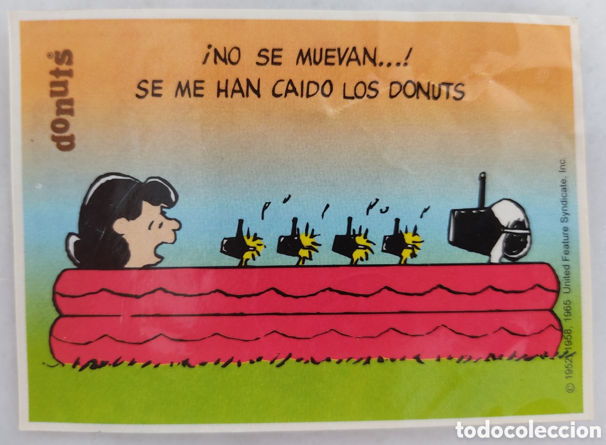 Coleccionismo cromos antiguos: cromo donuts snoopy no se muevan - Foto 1