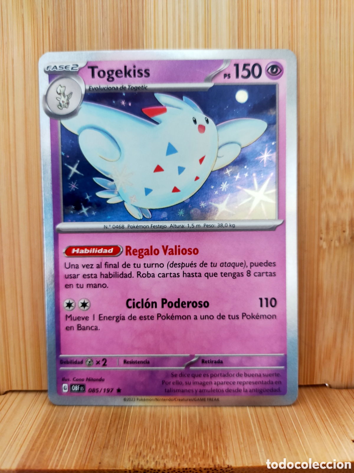 Coleccionismo cromos antiguos: CARTO CROMO POKEMON EN BUEN ESTADO TOGEKISS REGALO VALIOSO