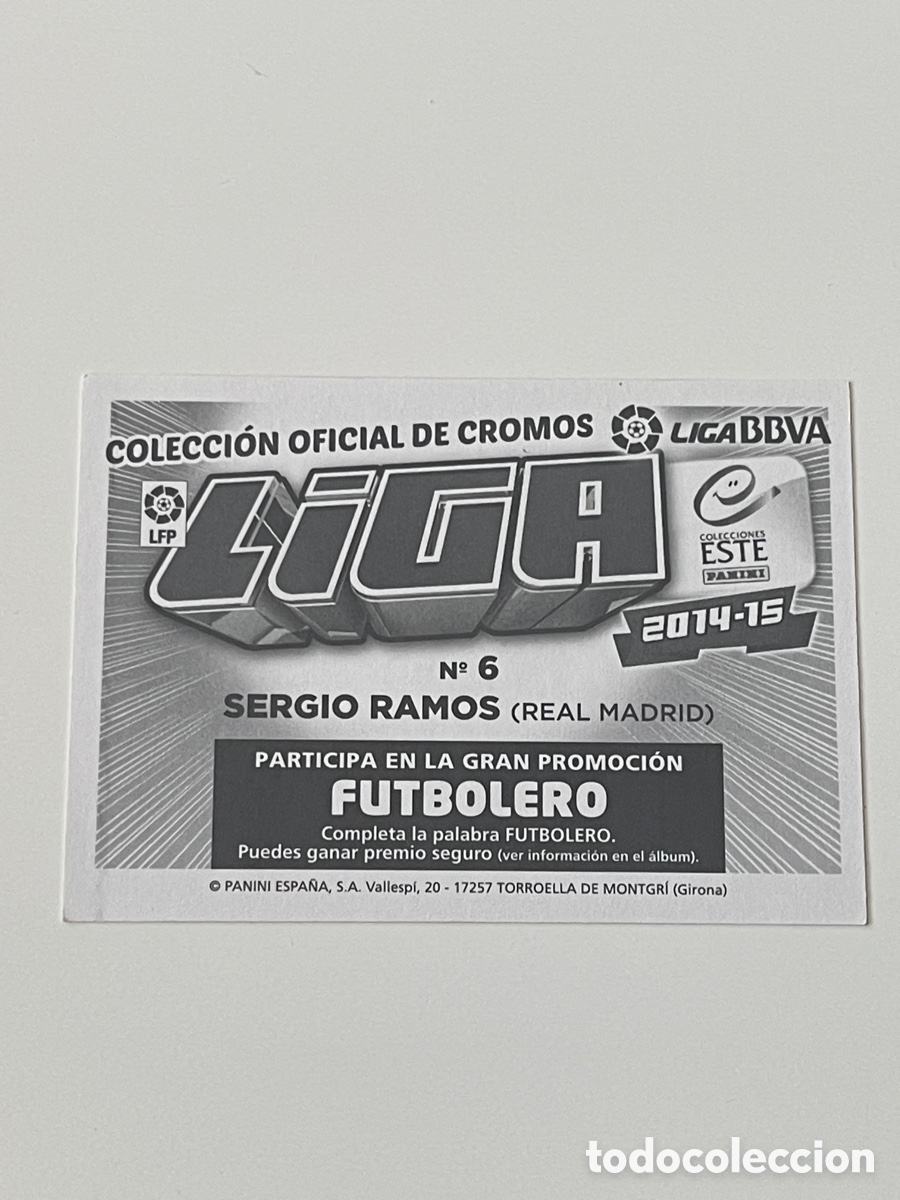 Coleccionismo cromos antiguos: Sergio Ramos 6 panini este 14-15 - Foto 2