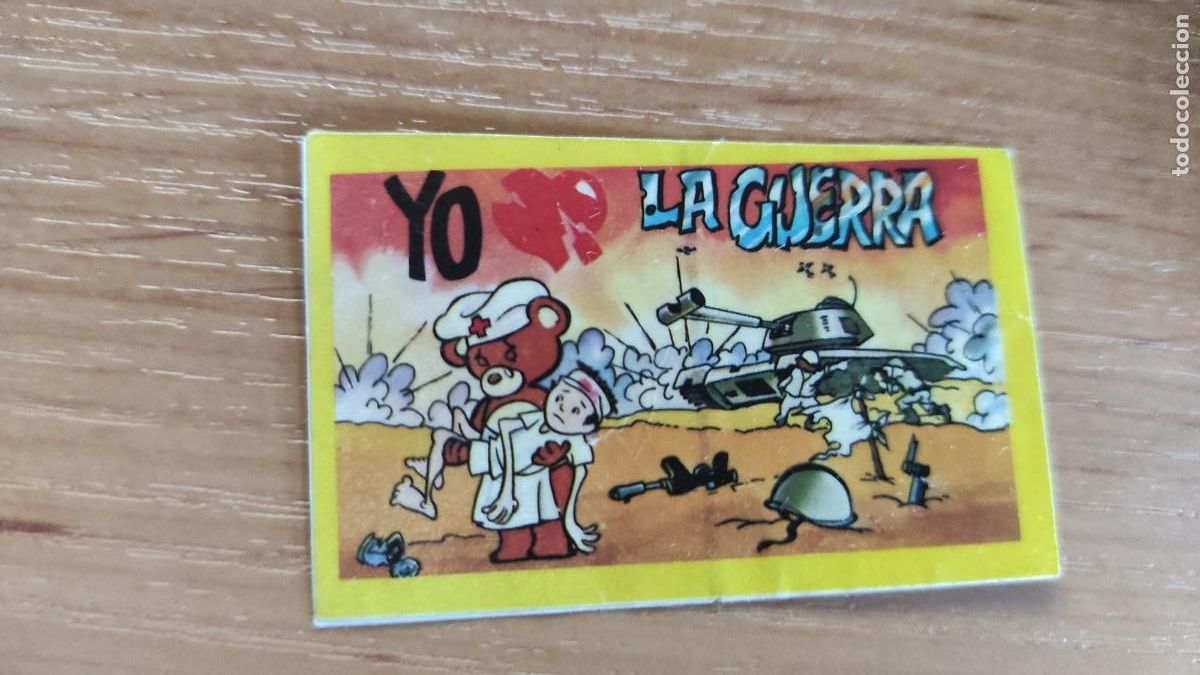 Coleccionismo Cromos antiguos: Cromo adhesivo Bimbo yo detesto 10 la guerra