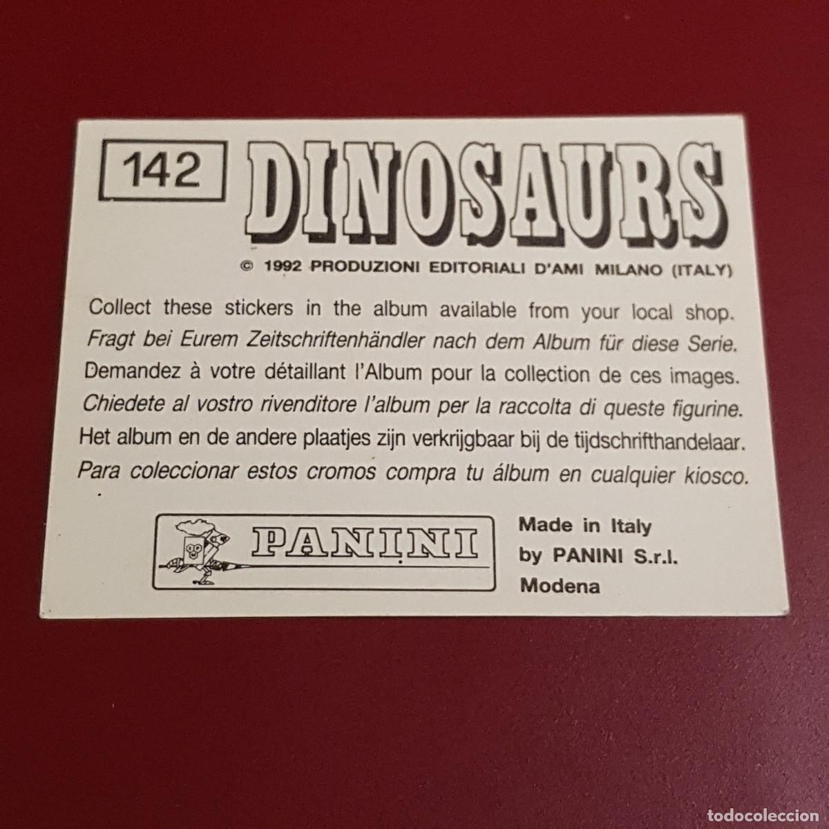 Coleccionismo cromos antiguos: PANINI - DINOSAURS - 1992 - 92 - 142 - NUNCA PEGADO - Foto 2