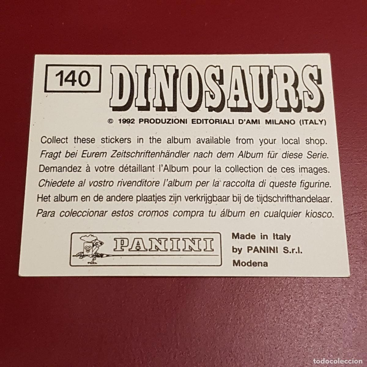 Coleccionismo cromos antiguos: PANINI - DINOSAURS - 1992 - 92 - 140 - NUNCA PEGADO - Foto 2