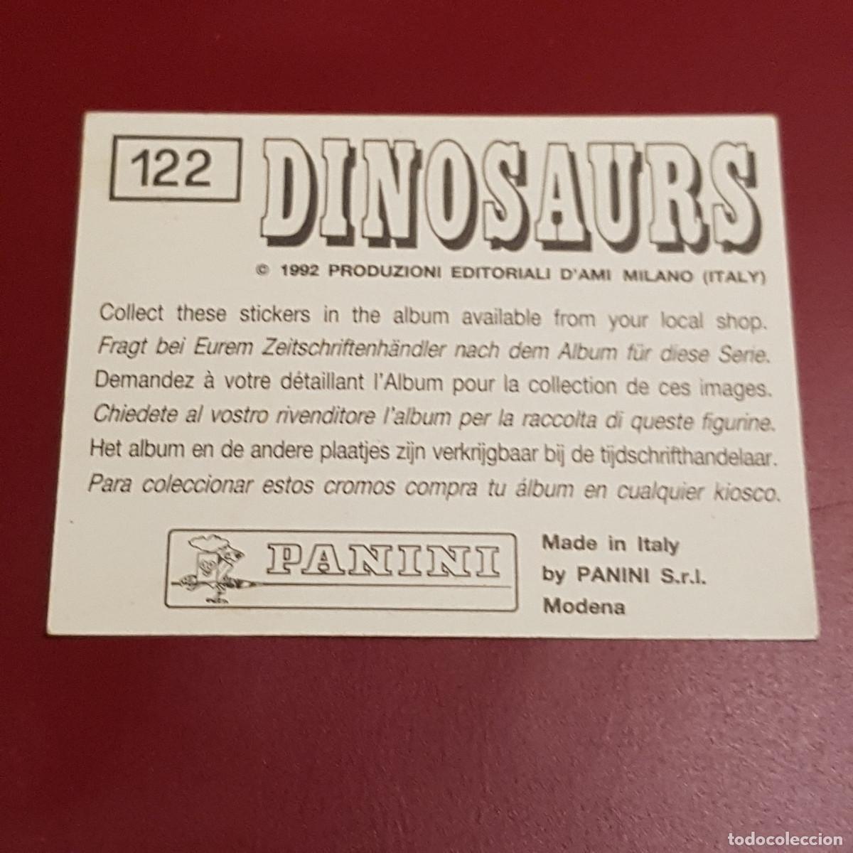 Coleccionismo cromos antiguos: PANINI - DINOSAURS - 1992 - 92 - 122 - NUNCA PEGADO - Foto 2