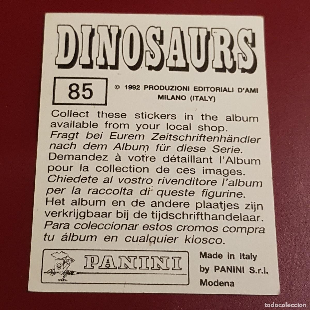 Coleccionismo cromos antiguos: PANINI - DINOSAURS - 1992 - 92 - 85 - NUNCA PEGADO - Foto 2