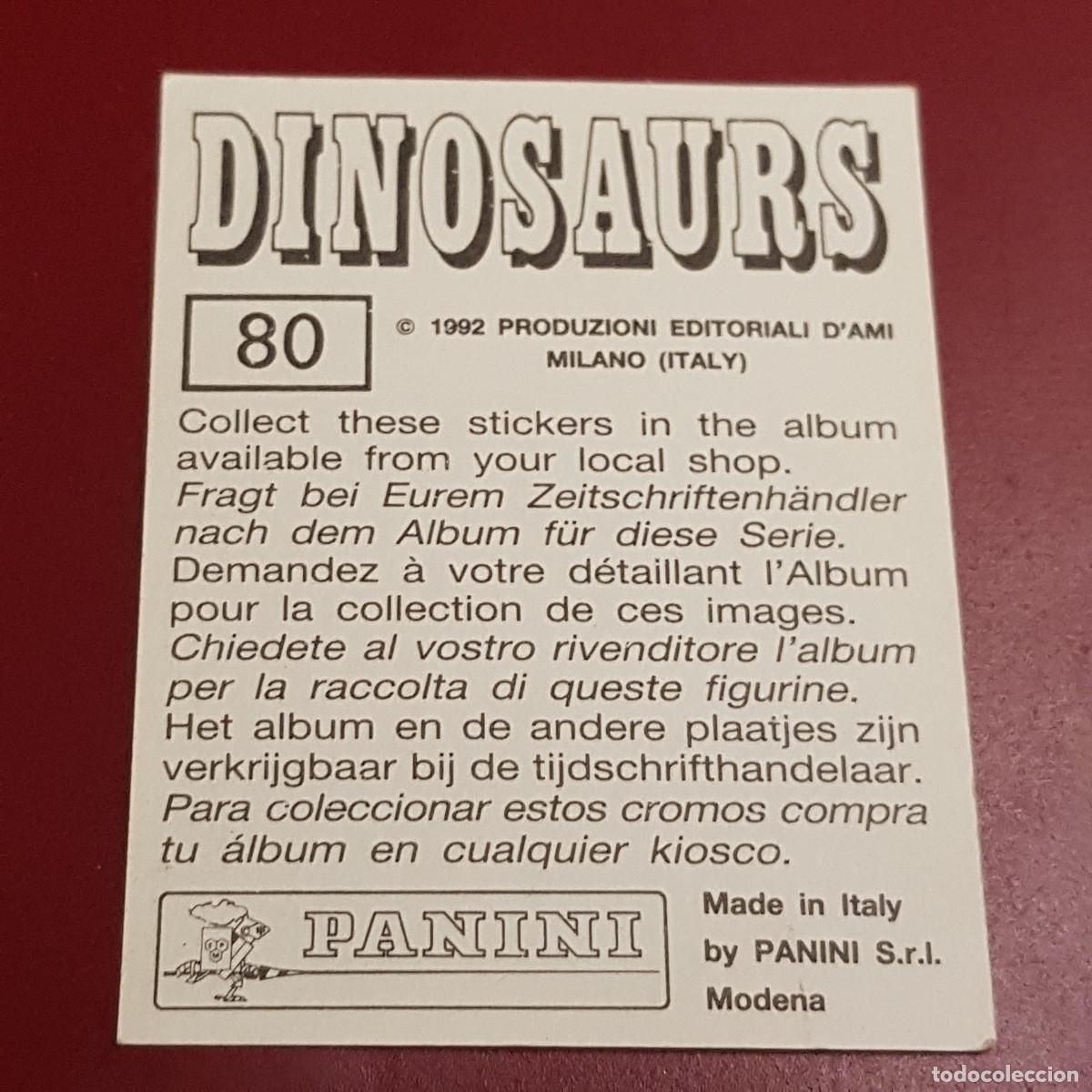 Coleccionismo cromos antiguos: PANINI - DINOSAURS - 1992 - 92 - 80 - NUNCA PEGADO - Foto 2