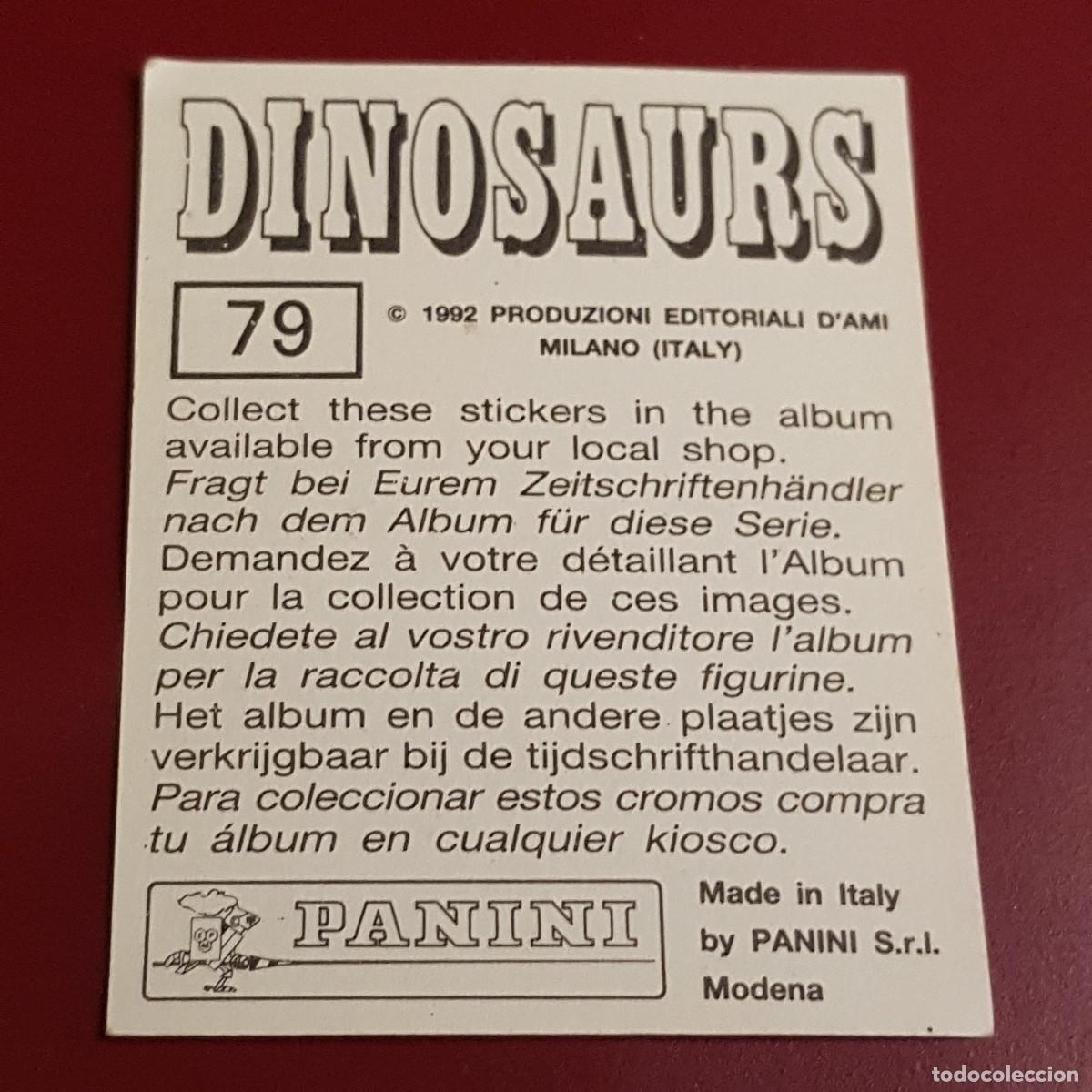 Coleccionismo cromos antiguos: PANINI - DINOSAURS - 1992 - 92 - 79 - NUNCA PEGADO - Foto 2