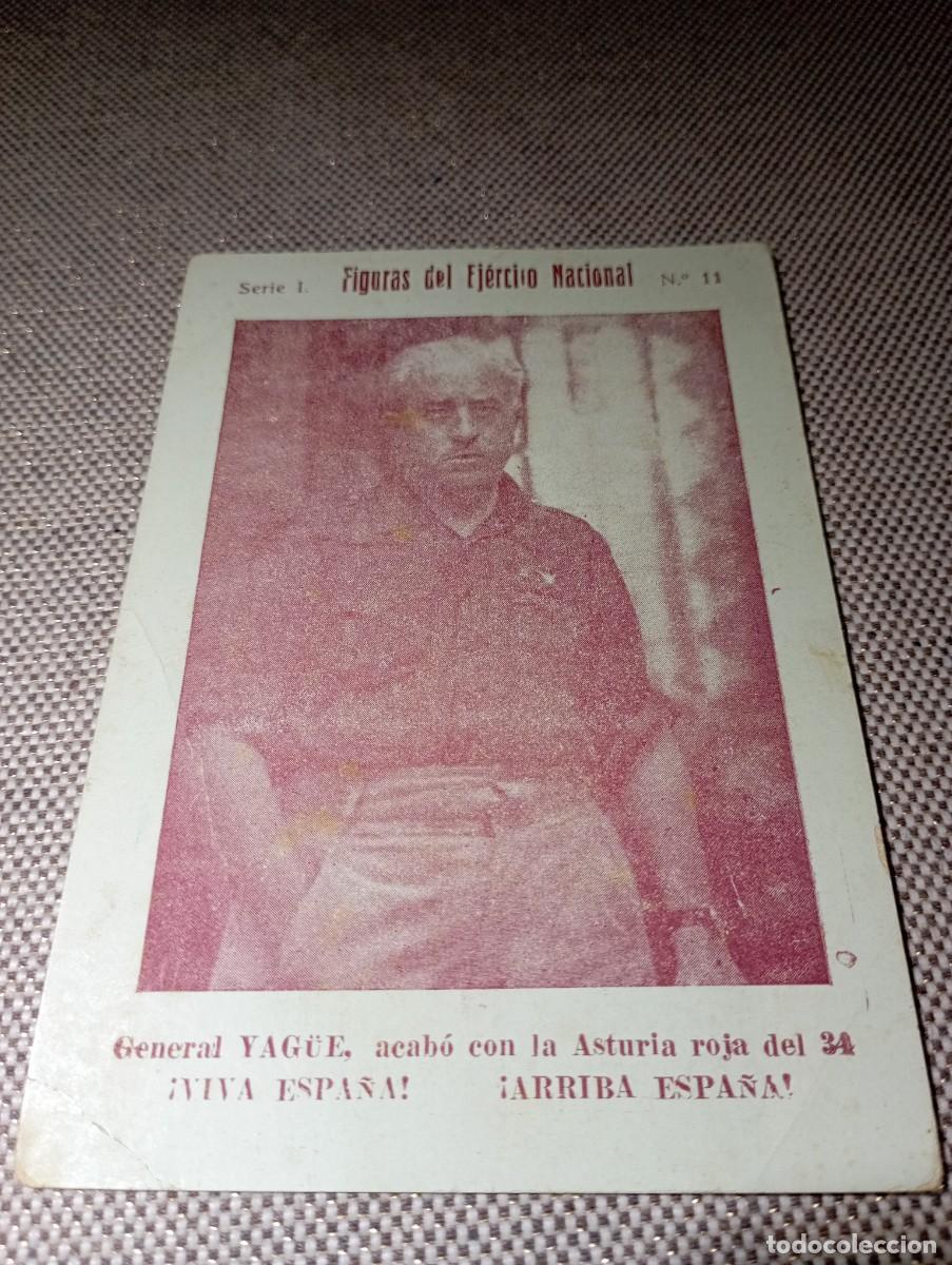 Coleccionismo cromos antiguos: FIGURAS DEL EJERCITO NACIONAL. GENERAL YAGUE - Foto 1