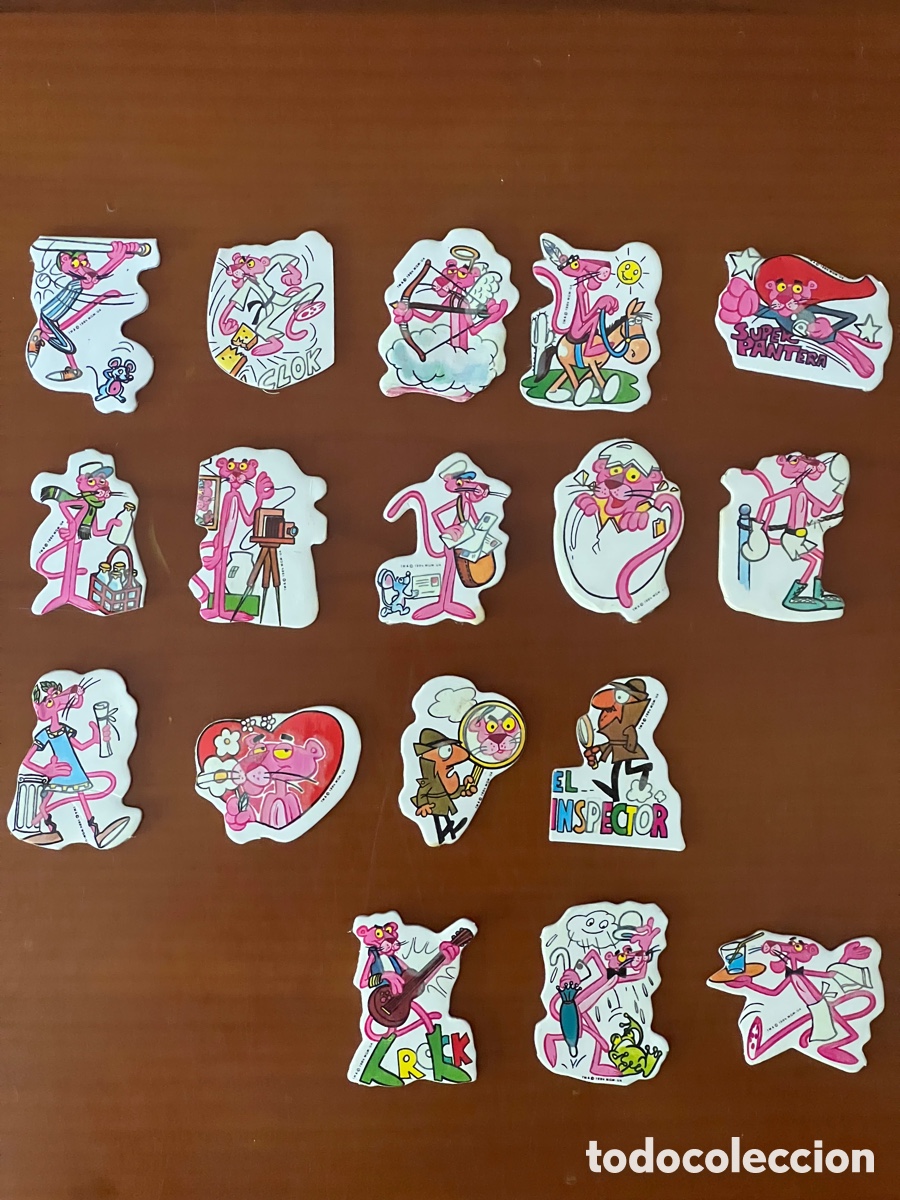 Coleccionismo cromos antiguos: Lote de 17 cromos de la pantera rosa de matutano - Foto 1
