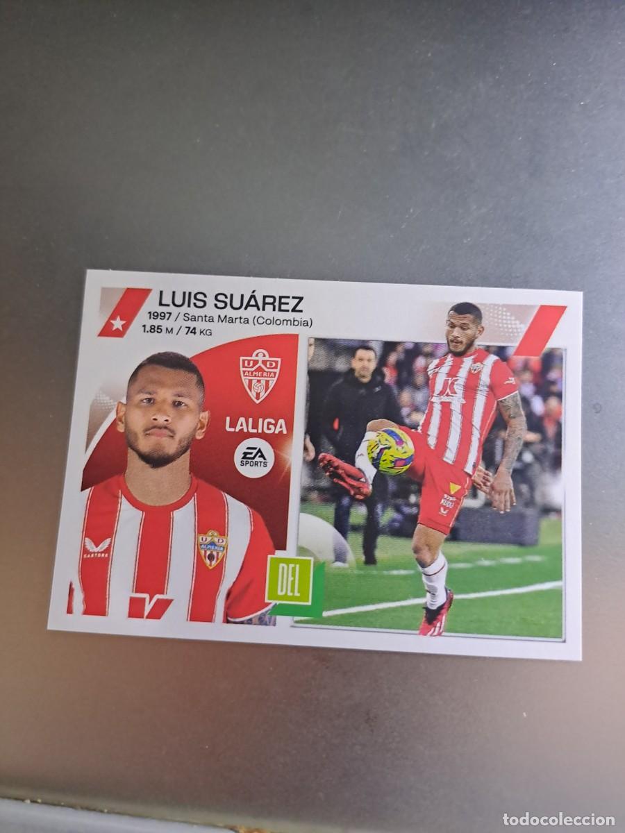 Coleccionismo cromos antiguos: CROMO LUIS SUAREZ 19 ALMERIA LIGA 23 24 2023 2024 ESTE PANINI NUNCA PEGADO