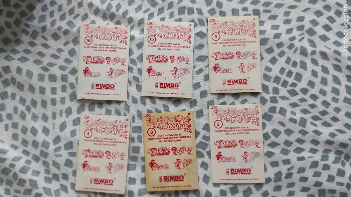 Coleccionismo cromos antiguos: 6 cromos Bimbo colecci&oacute;n estrellas del c&oacute;mic - Foto 2