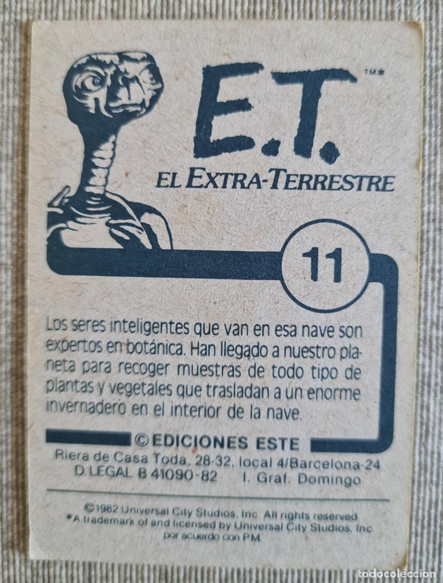 Coleccionismo cromos antiguos: Cromo ET el extraterrestre n&uacute;mero 11 - Foto 2