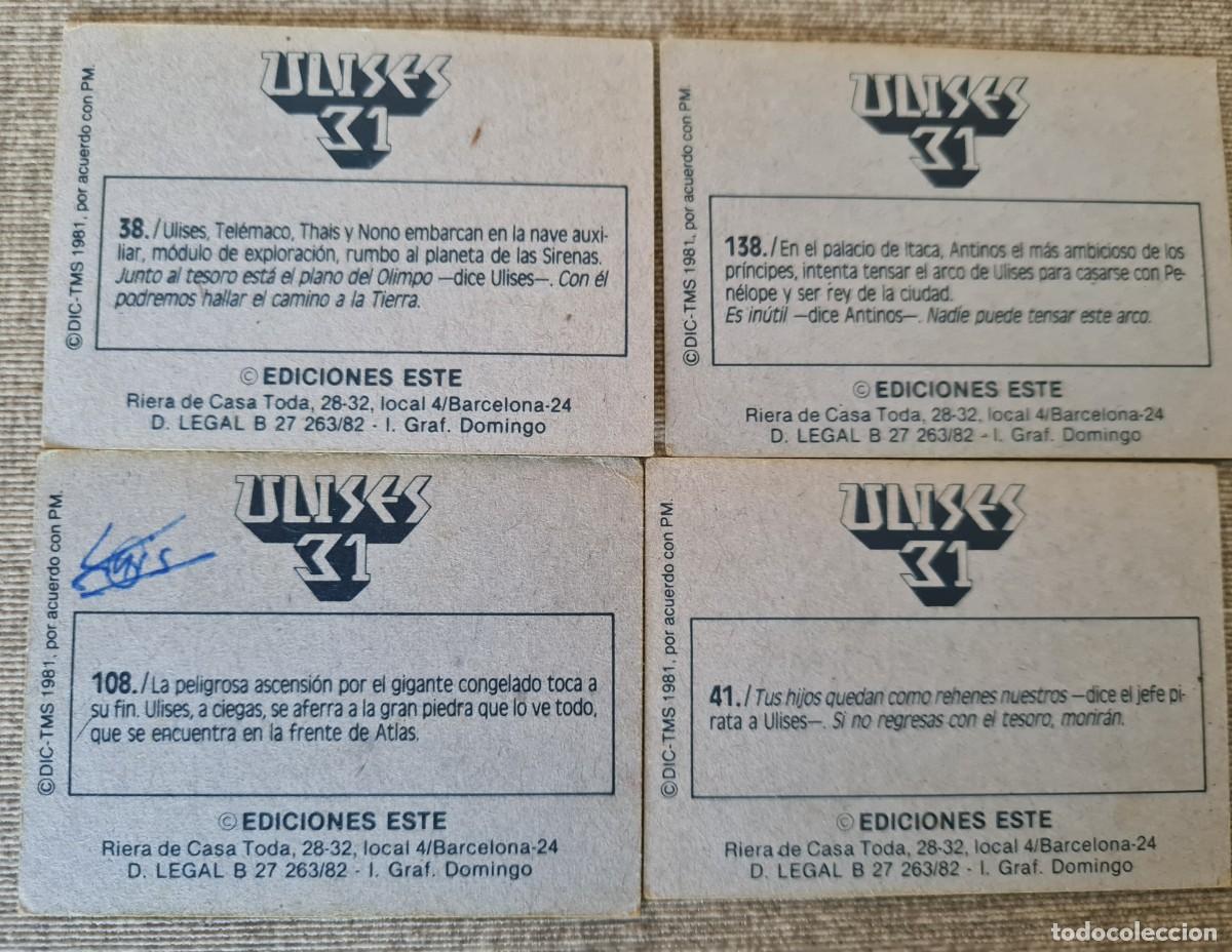 Coleccionismo cromos antiguos: Lote cromos Ulises 31 ediciones este - Foto 2