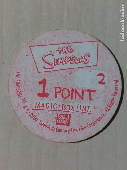 Coleccionismo cromos antiguos: N&ordm; 2 - TAZO THE SIMPSONS - MAGIC BOX INT. A&Ntilde;O 2000 - Foto 2