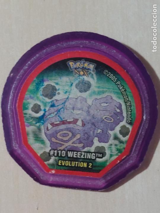 Coleccionismo cromos antiguos: TAZO 110 WEEZING - POK&Eacute;MON NOX - Foto 1
