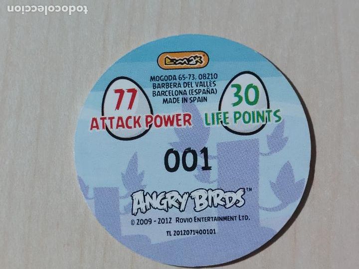 Coleccionismo cromos antiguos: TAZO N&ordm; 1 - E-MAX ANGRY BIRDS POGS - 2012 - Foto 2