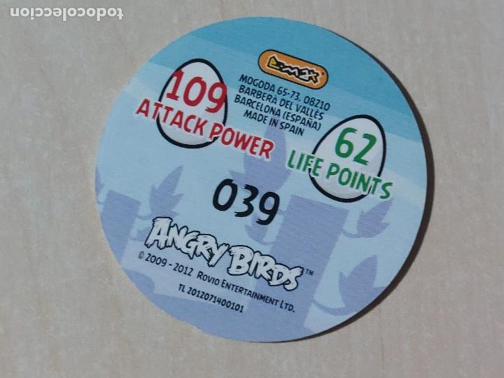 Coleccionismo cromos antiguos: TAZO N&ordm; 39 - E-MAX ANGRY BIRDS POGS - 2012 - Foto 2