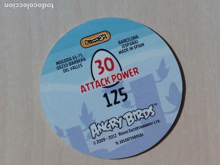 Coleccionismo cromos antiguos: TAZO N&ordm; 125 - E-MAX ANGRY BIRDS POGS - 2012 - Foto 2