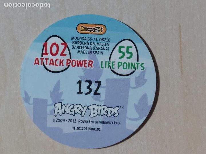 Coleccionismo cromos antiguos: TAZO N&ordm; 132 - E-MAX ANGRY BIRDS POGS - 2012 - Foto 2