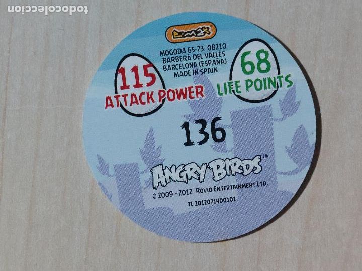 Coleccionismo cromos antiguos: TAZO N&ordm; 136 - E-MAX ANGRY BIRDS POGS - 2012 - Foto 2