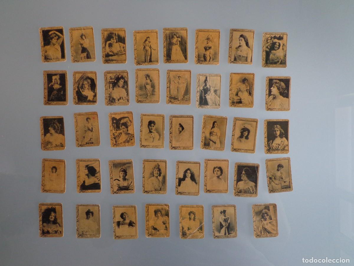 Coleccionismo Cromos antiguos: SERIE 3, 39 FOTOTIPIAS DE CAJAS DE CERILLAS CROMOS MUJERES FAMOSAS DE LA &Eacute;POCA
