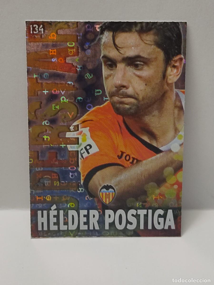 Collectionnisme Cartes &agrave; collectionner anciennes: Cromo MUNDICROMO 2013 2014 13/14 - SUPERSTAR BRILLO LETRAS F. AZUL - H&Eacute;LDER POSTIGA 134 - VALENCIA
