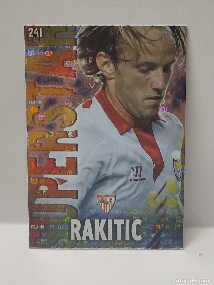 Coleccionismo Cromos antiguos: Cromo MUNDICROMO 2013 2014 13/14 - SUPERSTAR BRILLO LETRAS F. AZUL - RAKITIC 241 - SEVILLA