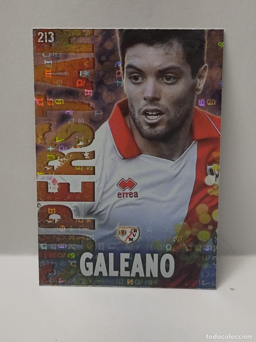 Coleccionismo Cromos antiguos: Cromo MUNDICROMO 2013 2014 13/14 - SUPERSTAR BRILLO LETRAS F. AZUL - GALEANO 213 - RAYO VALLECANO