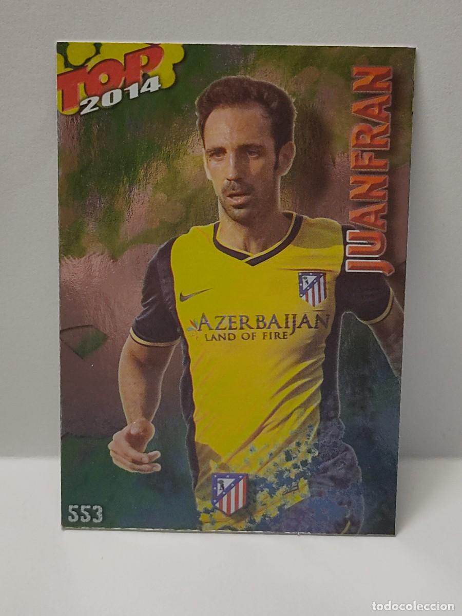 Coleccionismo Cromos antiguos: Cromo MUNDICROMO 2013 2014 13/14 - TOP 2 BRILLO VERDE - JUANFRAN 553 - ATL&Eacute;TICO MADRID