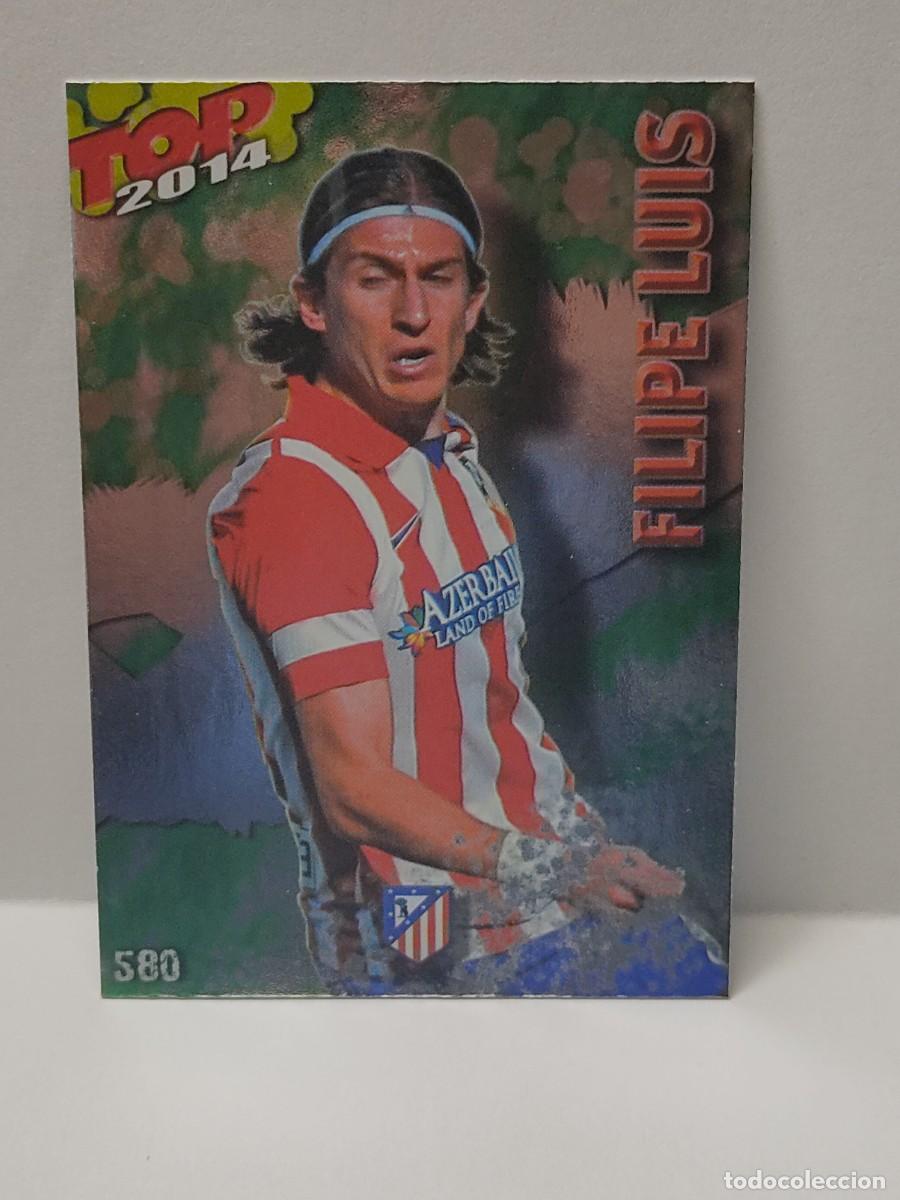 Coleccionismo Cromos antiguos: Cromo MUNDICROMO 2013 2014 13/14 - TOP 3 BRILLO VERDE - FILIPE LUIS 580 - ATL&Eacute;TICO MADRID