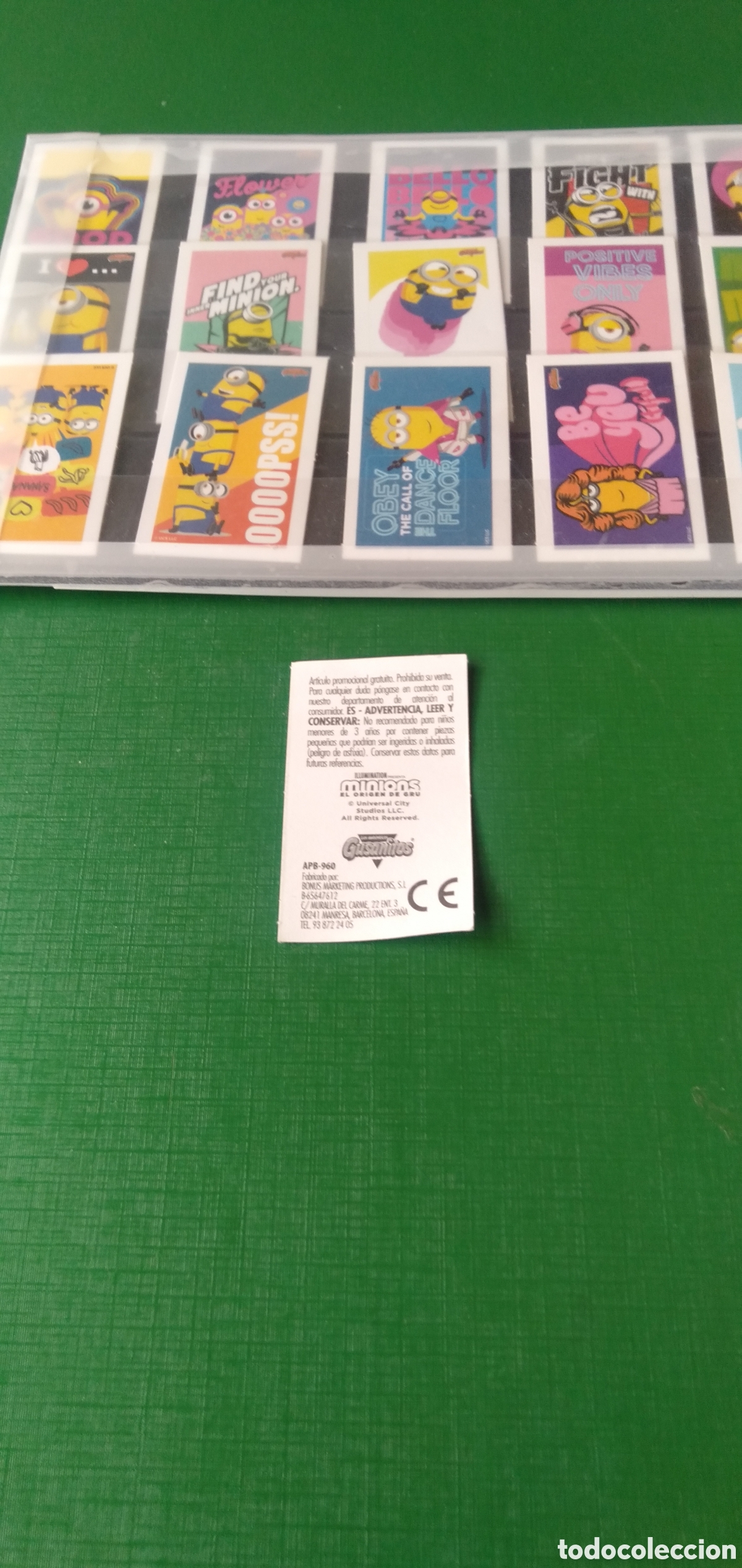 Coleccionismo cromos antiguos: STICKER RISI MINIONS - Foto 2