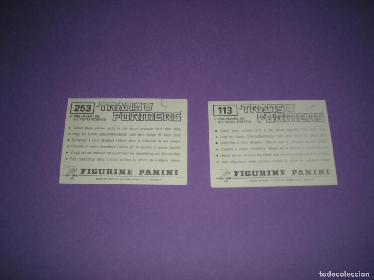 Coleccionismo cromos antiguos: TRANSFORMERS CROMOS ADHESIVOS PANINI - Foto 2