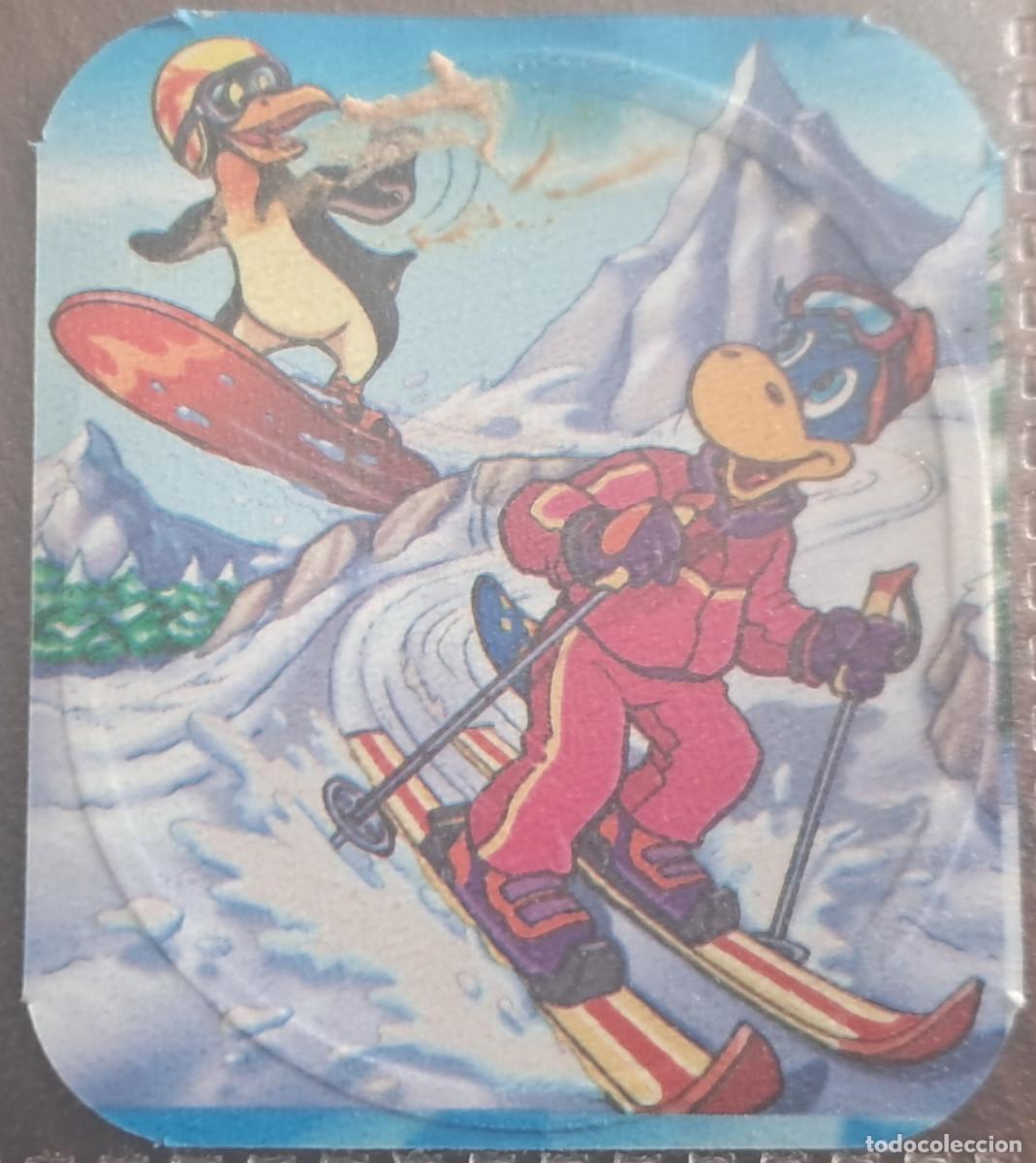 Coleccionismo Cromos antiguos: cromo tapa de danonino, danone, deportes y animales del mundo, esqu&iacute;