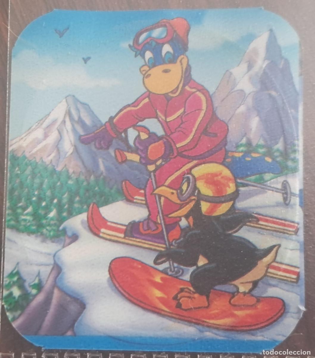 Coleccionismo Cromos antiguos: cromo tapa de danonino, danone, deportes y animales del mundo, esqu&iacute;