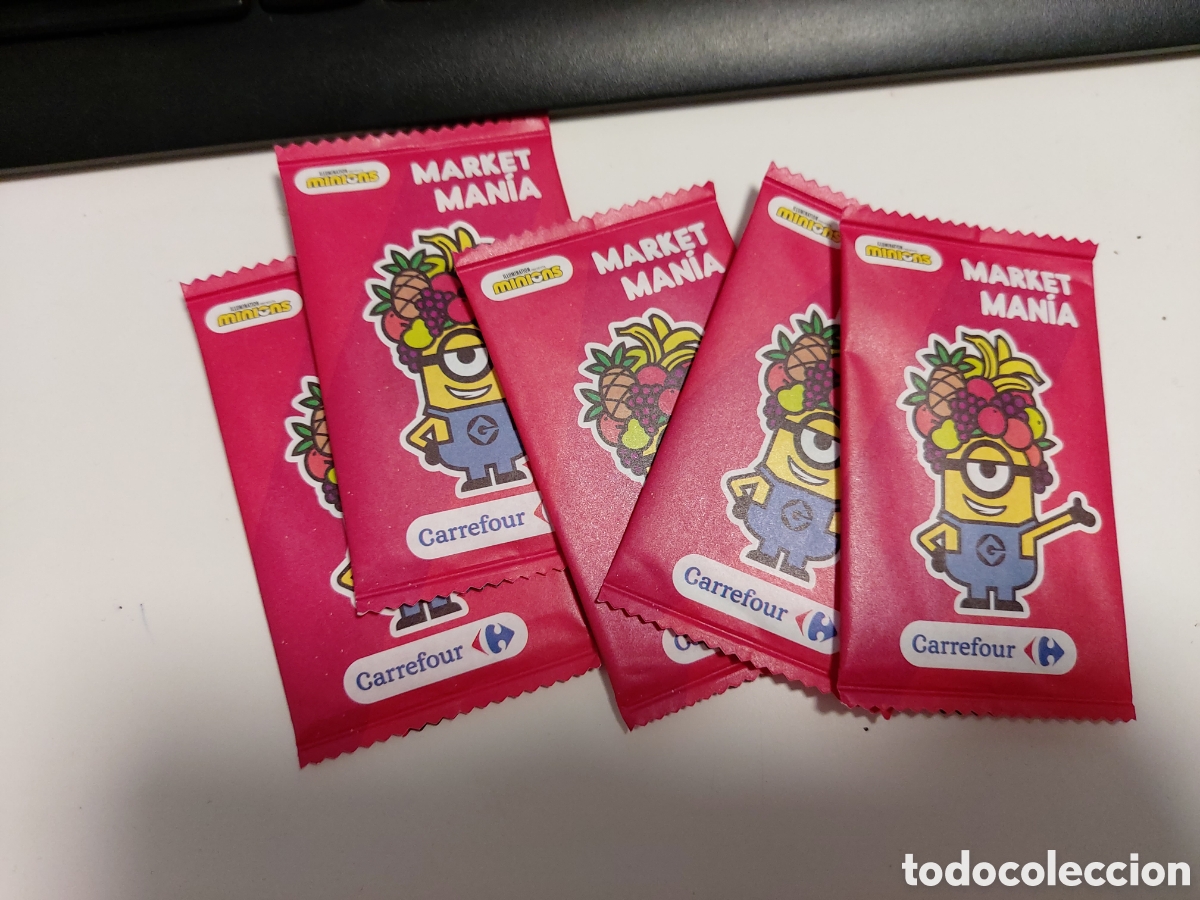 Coleccionismo cromos antiguos: 9 sobres Cromos minions - Foto 2