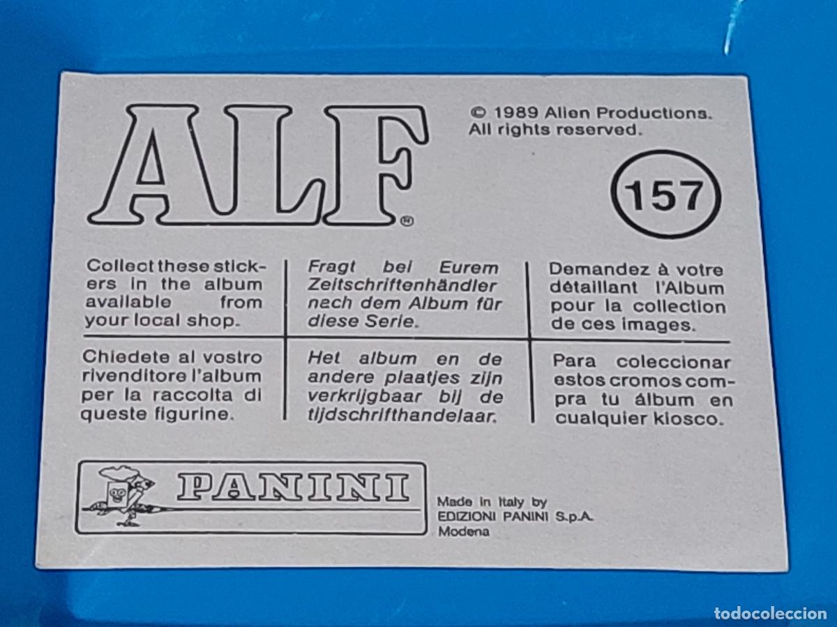 Coleccionismo cromos antiguos: ALF PANINI CROMO N&ordm; 157, SIN PEGAR - Foto 2
