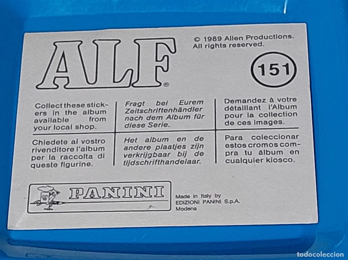Coleccionismo cromos antiguos: ALF PANINI CROMO N&ordm; 151, SIN PEGAR - Foto 2