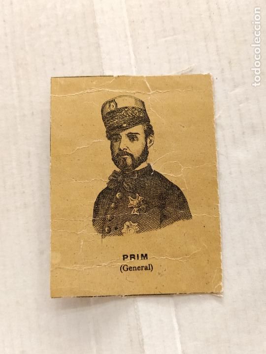 Collezionismo Figurine antiche: GENERAL PRIM - ENTELADO -CROMO ANTIGUO-VER FOTOS-(106.045)