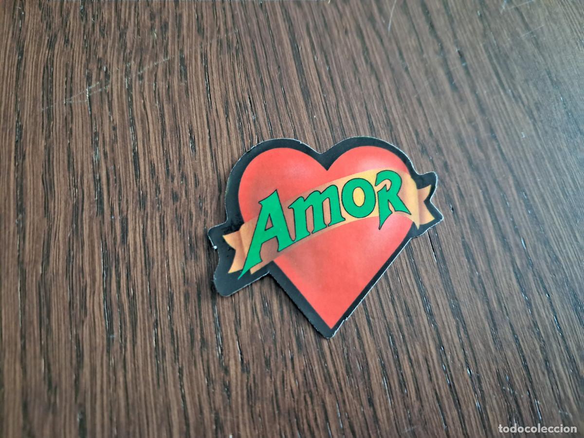 Coleccionismo Cromos antiguos: cromo adhesivo troquelado de Panrico, a&ntilde;os 80. Amor.