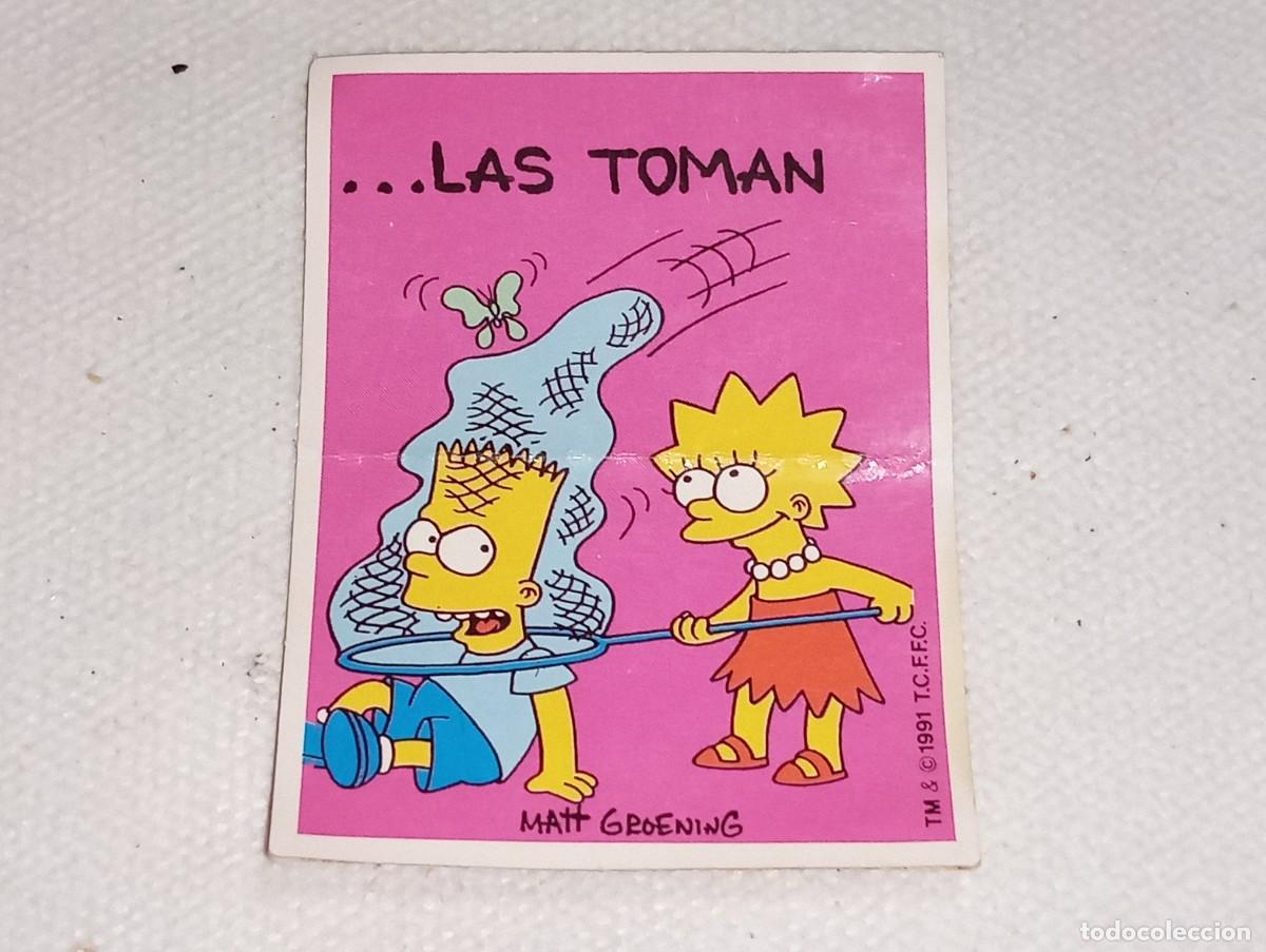 Coleccionismo Cromos antiguos: BOLLYCAO : ANTIGUO CROMO DIVER REFRANES LOS SIMPSONS DONDE LAS DAN SIN PEGAR A&Ntilde;OS 90
